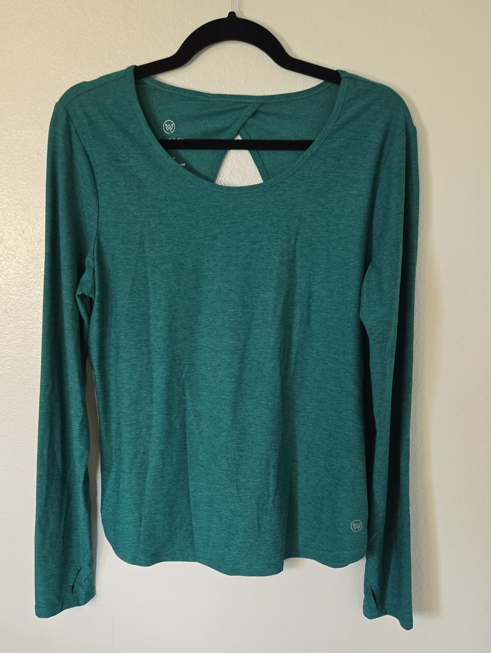 We Wander | Emerald Green Long Sleeve Active Performance Shirt Size Large